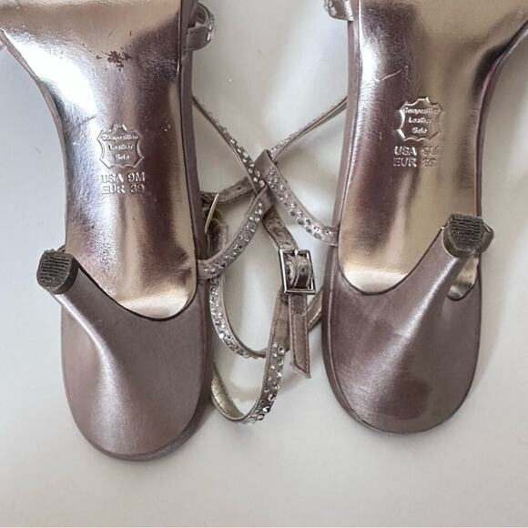 Nina Champagne Platform Sandal Size 9M - Picture 4 of 11